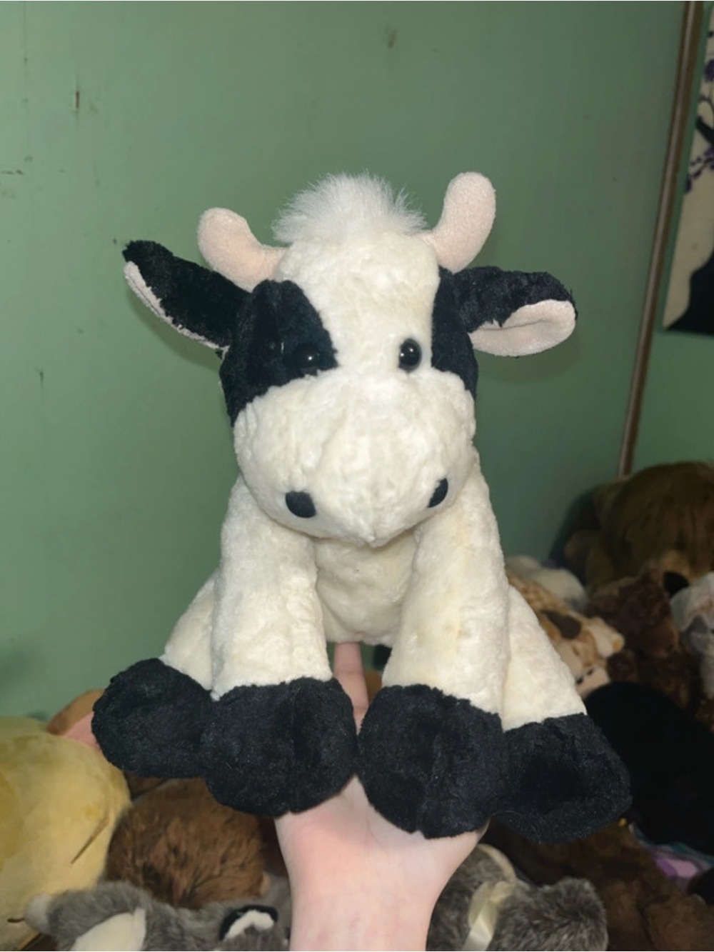 Vintage 90s rare HTF Aurora cow plush stuffed animal